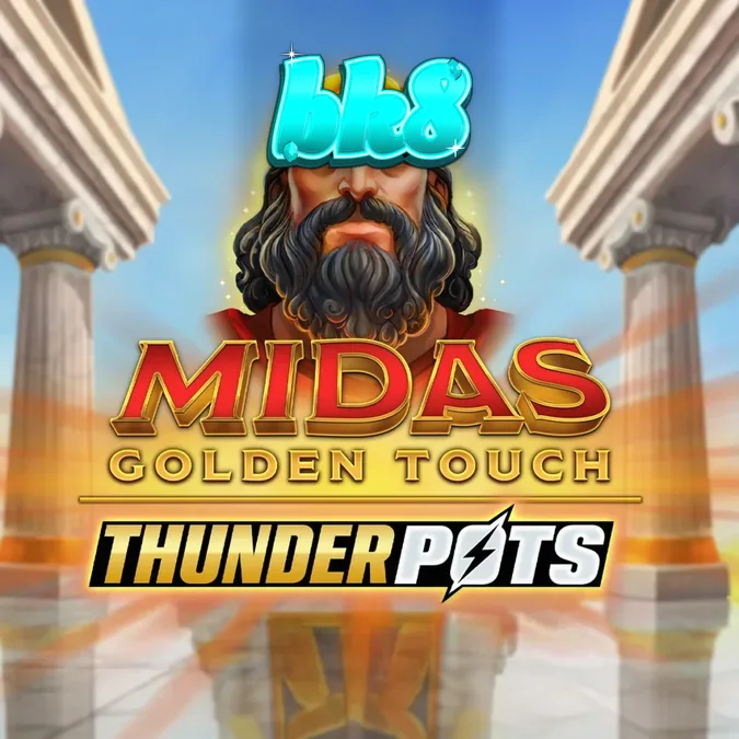Tampilan visual slot Midas Golden Touch: Thunder Pots dengan tema mitologi Yunani